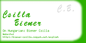 csilla biener business card